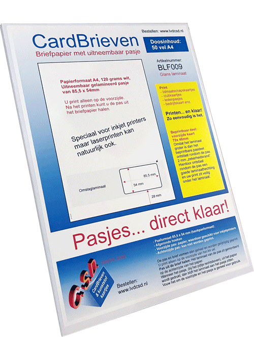 Pasjes direct klaar met de CardBrief voor inkjetprinters